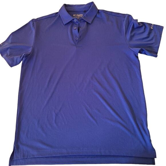 Columbia Golf Mens Short Sleeve Blue Polo Shirt Large - Picture 1 of 11